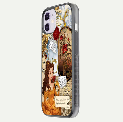 Golden Dream Belle Glass Case for iPhone 11 side-angle image showing reflective edges and premium golden tint