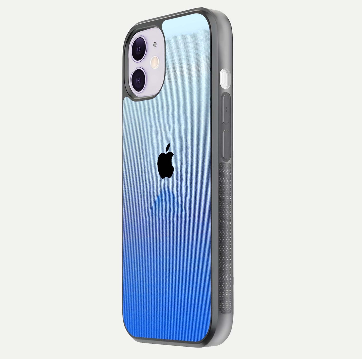 Gradient Apple Vibe Glass Case for iPhone 11 side-angle image showing reflection glow and elegant surface