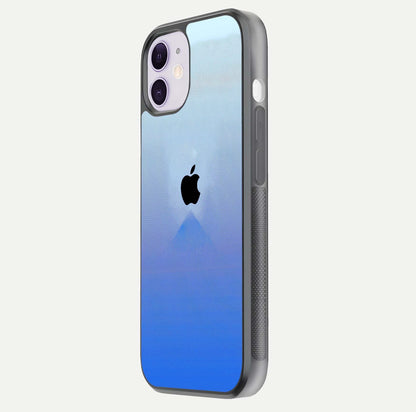 Gradient Apple Vibe Glass Case for iPhone 11 side-angle image showing reflection glow and elegant surface
