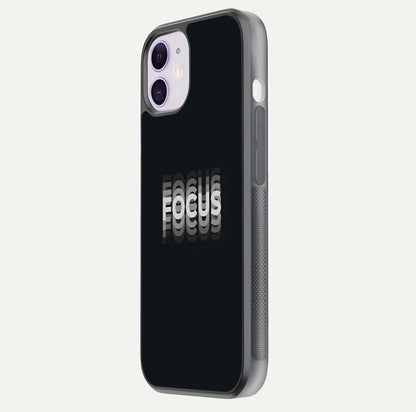 Mono Focus Vision Glass Case for iPhone 11 side-angle image showing smooth reflection and minimal tones