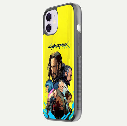 Neon Rebel Genesis Glass Case for iPhone 11 side-angle image showing gloss surface and sharp neon tone