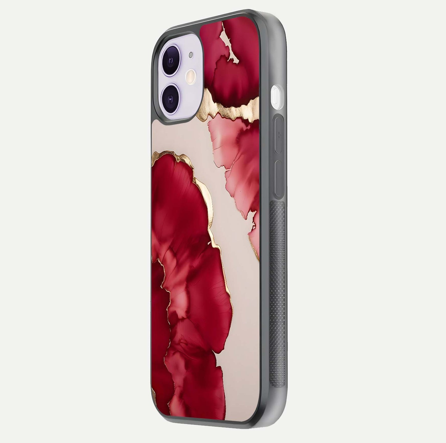 Pink & White Marble Glass Case For iPhone 11