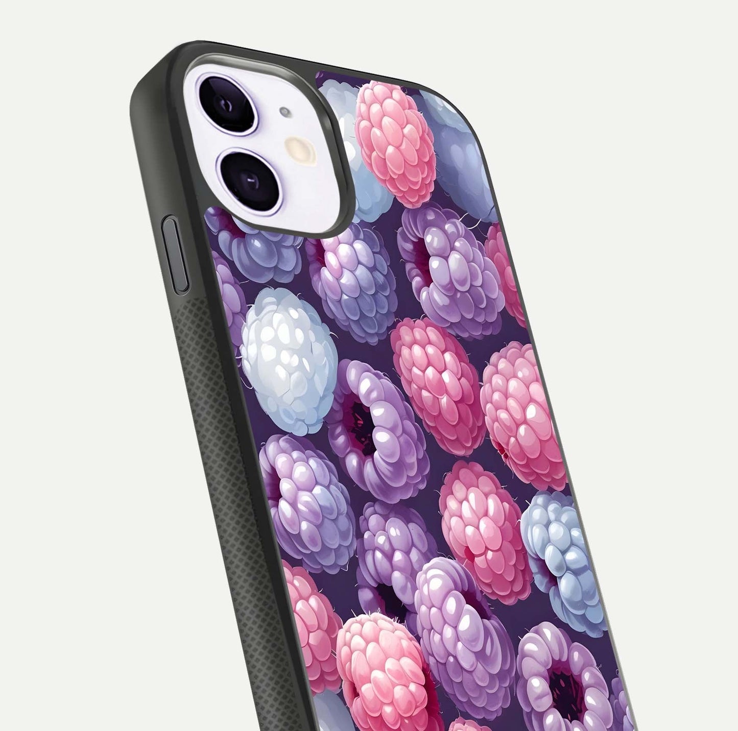 Berry Candy Pop Glass Case for iPhone 11 close-up shot revealing candy-style texture and reflective surface