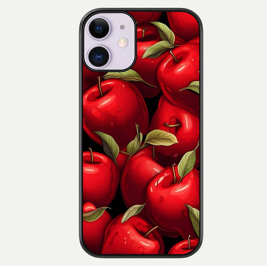 Apple Pattern Glass Case For iPhone 11 by Custom World