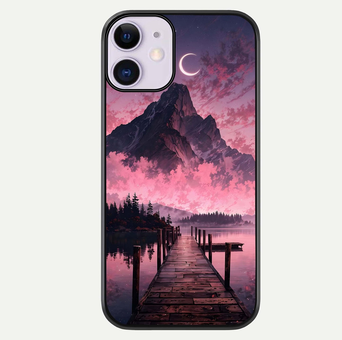 Beautiful Mountain View Glass Case For iPhone 11 by Custom World