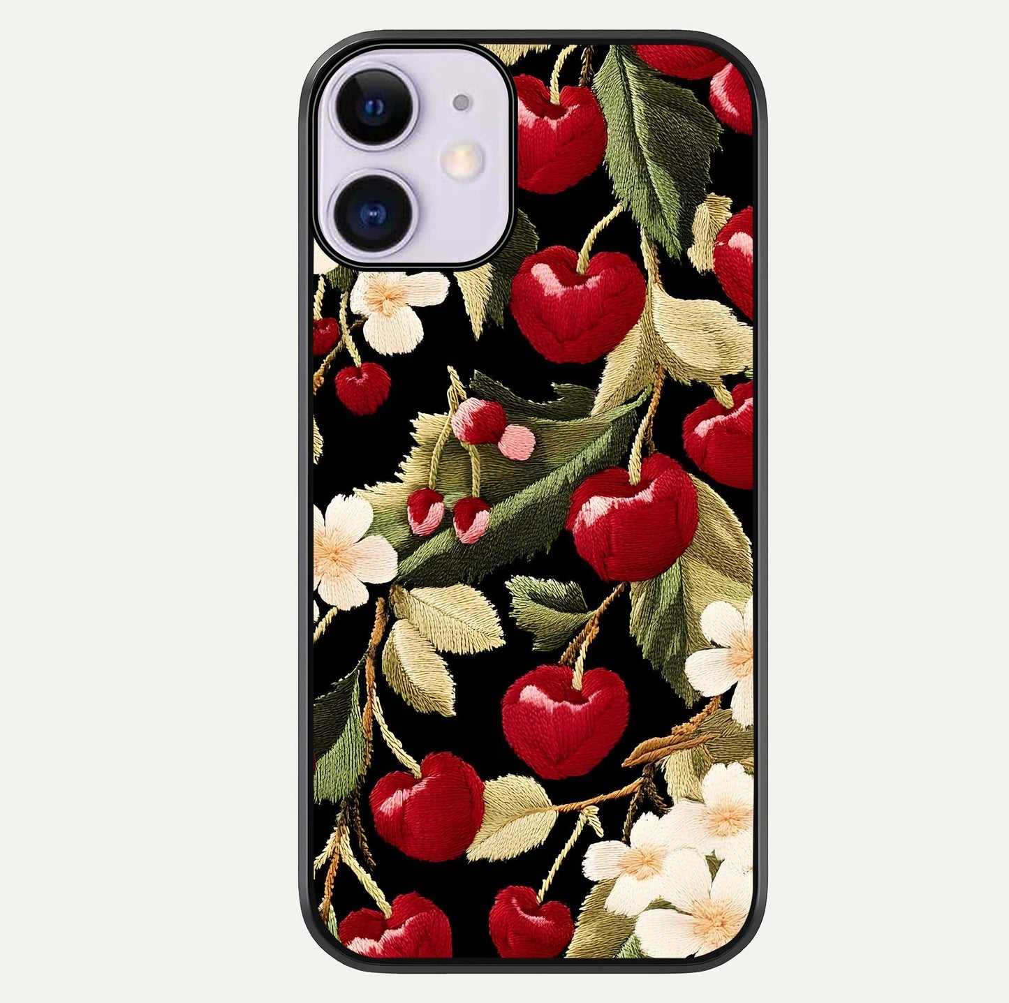 Bloom Thread Art Glass Case For iPhone 11 by Custom World