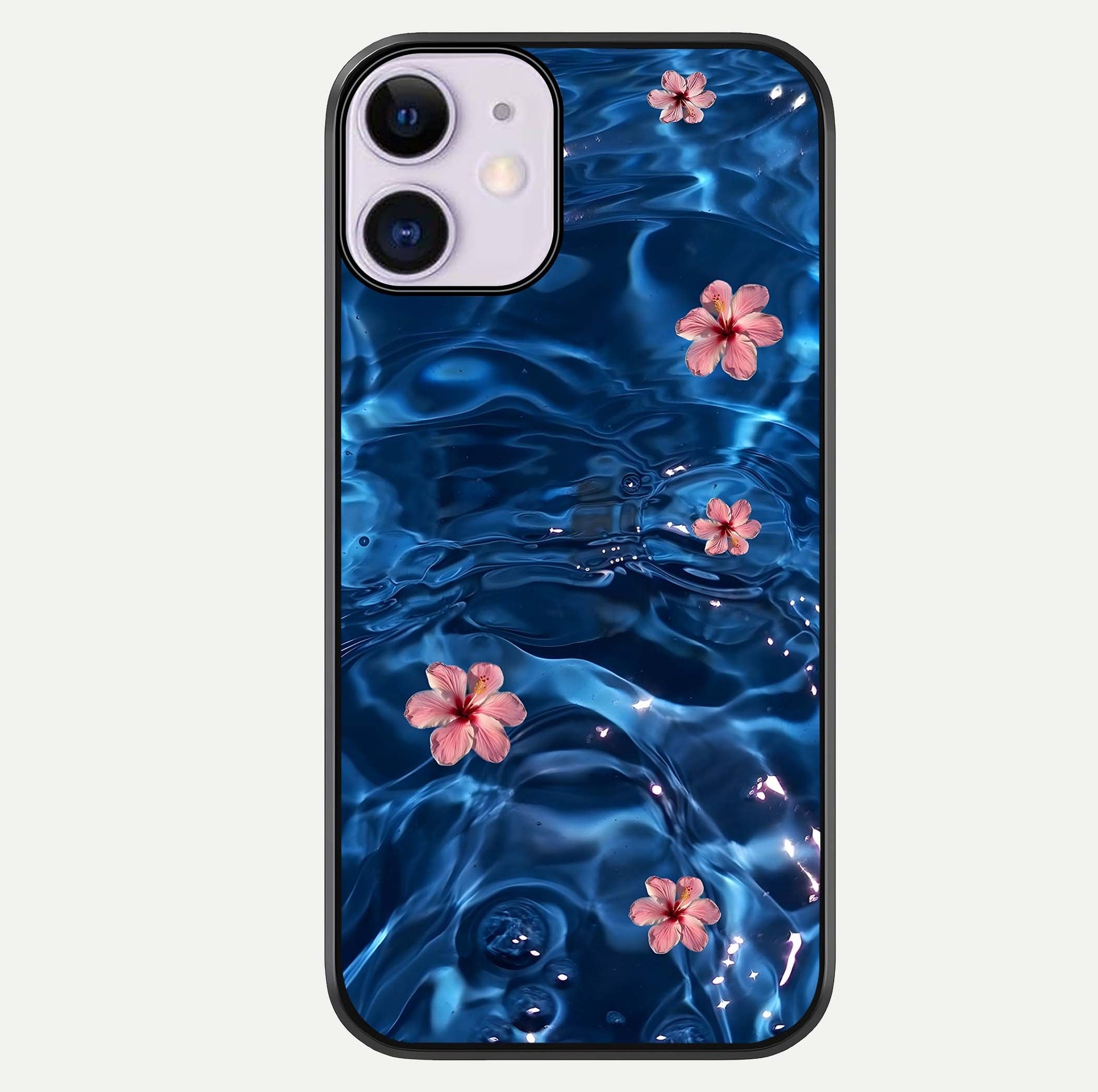 Blooming Water Drift Glass Case For iPhone 11 by Custom World