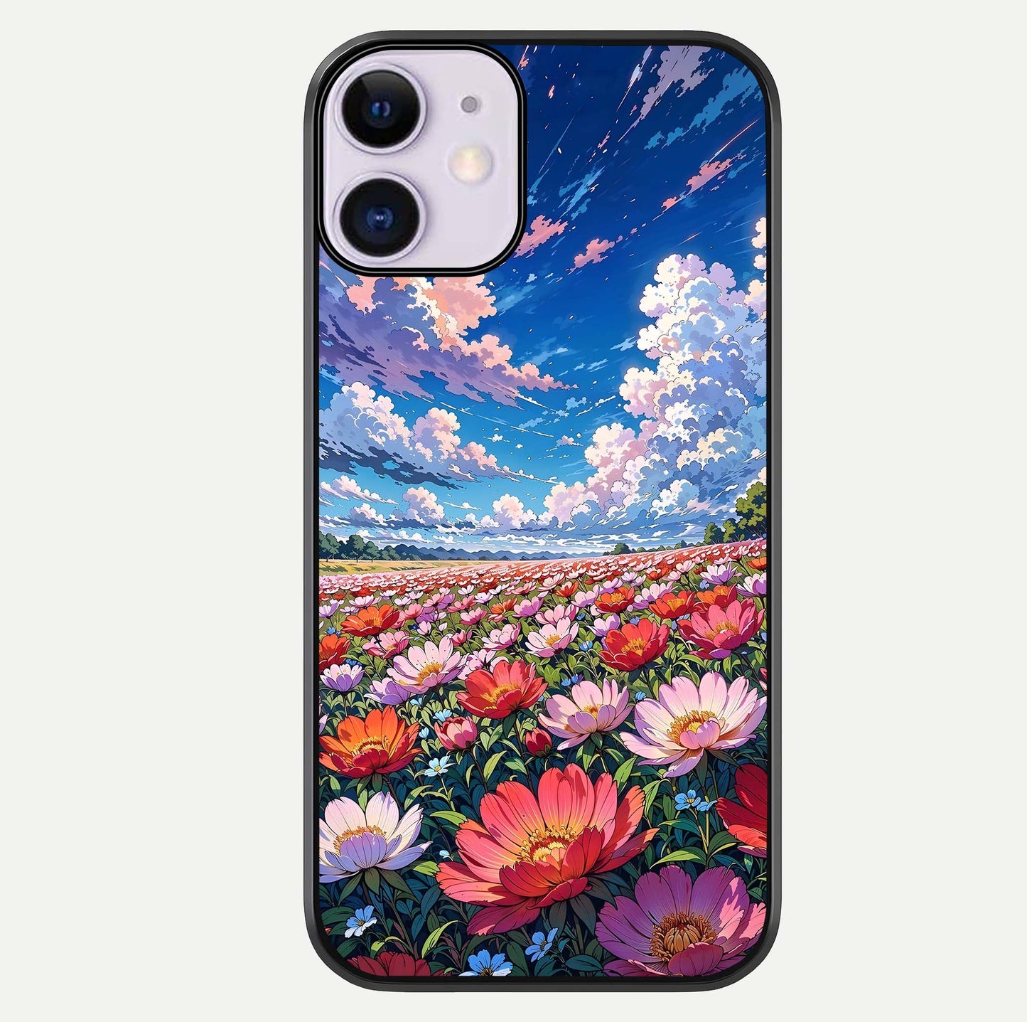 Blossom Sky Field Glass Case For iPhone 11 by Custom World