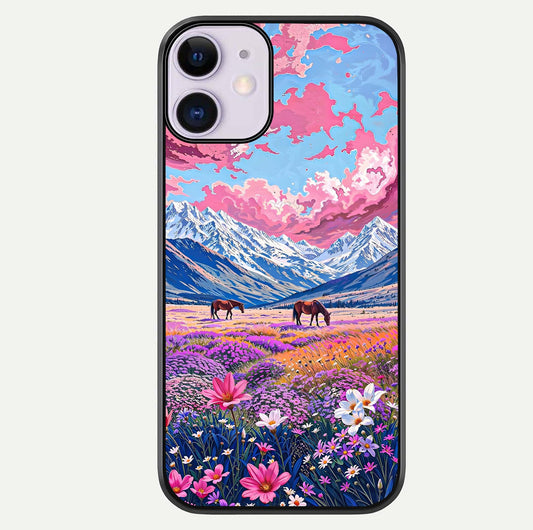 Blossom Valley Dream Glass Case For iPhone 11 by Custom World
