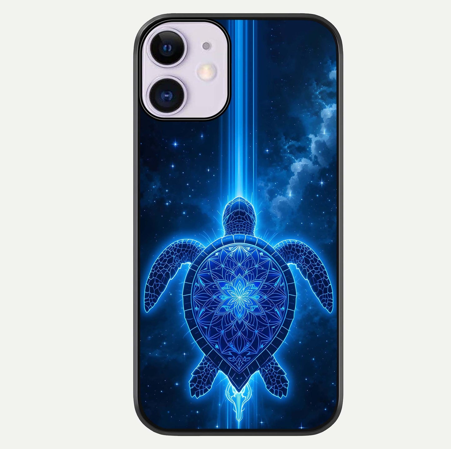 Blue Galaxy Turtle Glass Case For iPhone 11 by Custom World