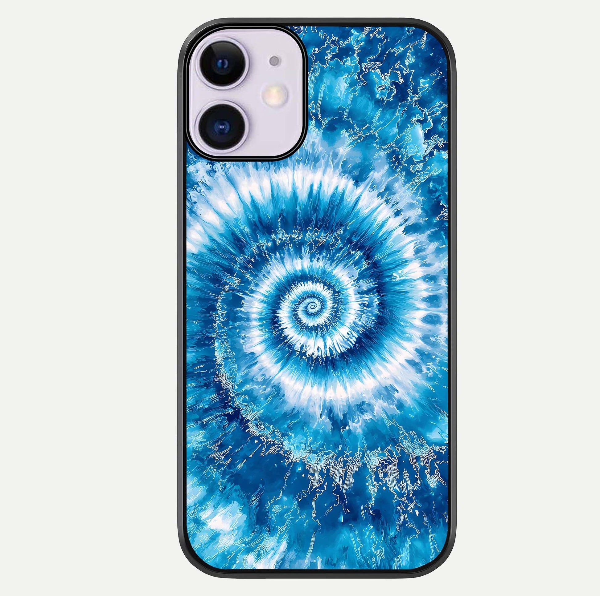 Blue Galaxy Wave Glass Case For iPhone 11 by Custom World