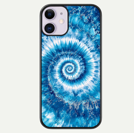 Blue Galaxy Wave Glass Case For iPhone 11 by Custom World