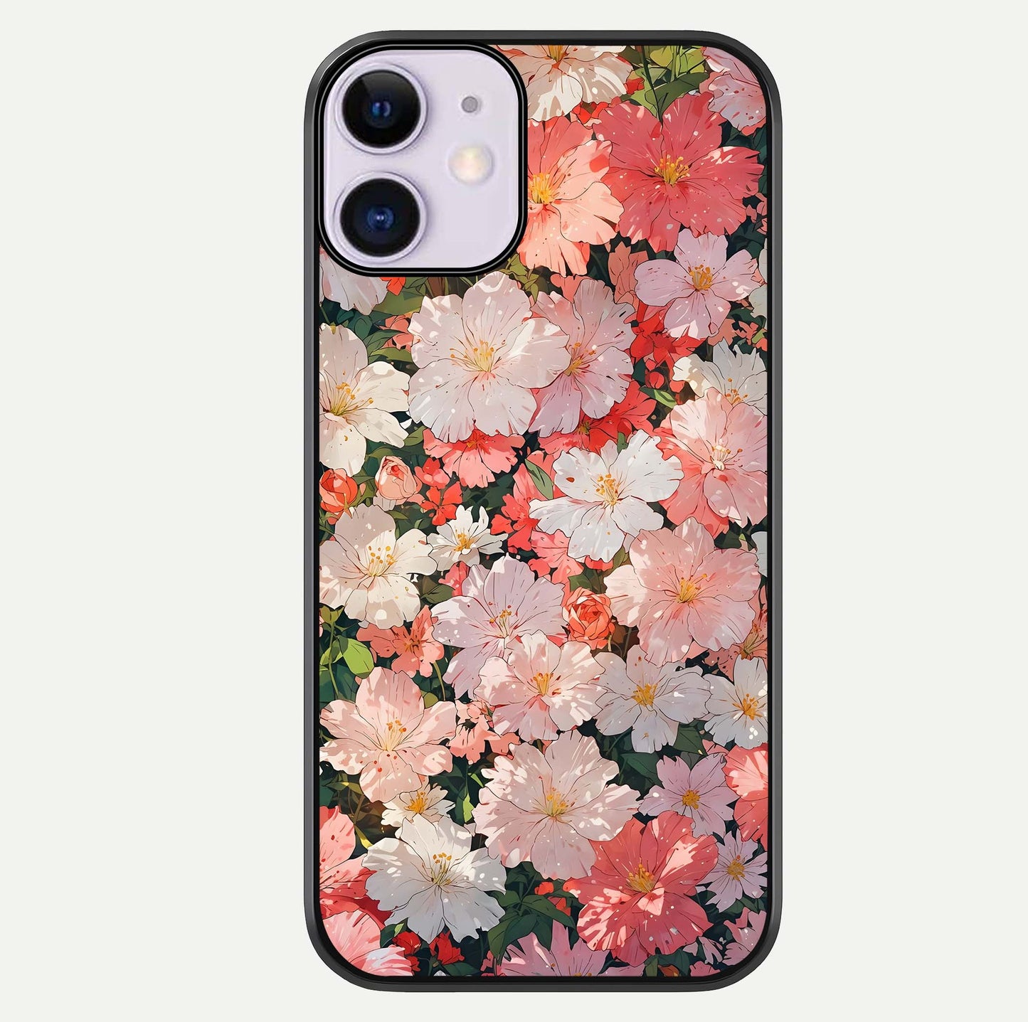 Blush Bloom Field Glass Case For iPhone 11 by Custom World