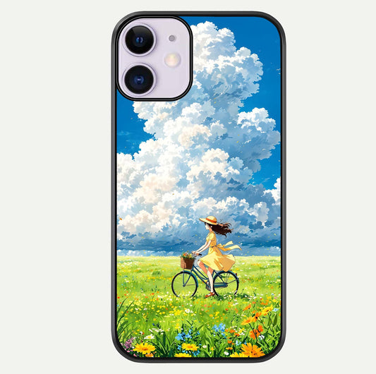 Breezy Meadow Ride Glass Case For iPhone 11 by Custom World