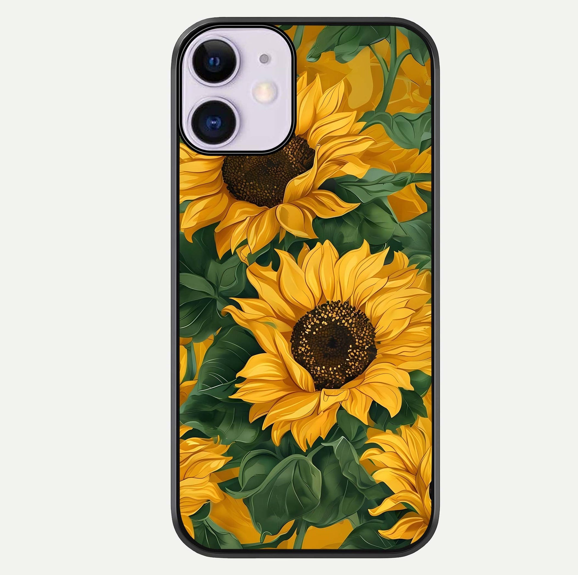 Bright Sunflower Bloom Glass Case For iPhone 11 by Custom World
