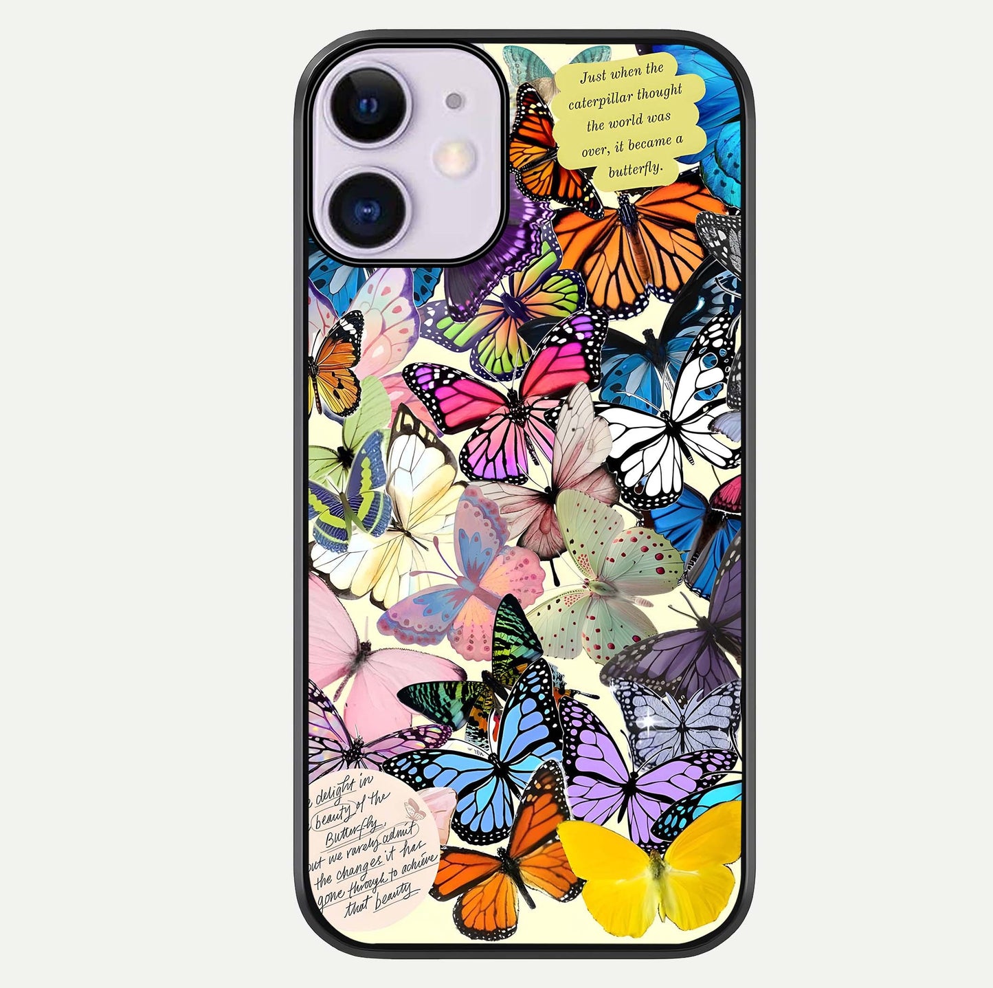 Butterflies Petal Dream Glass Case For iPhone 11 by Custom World