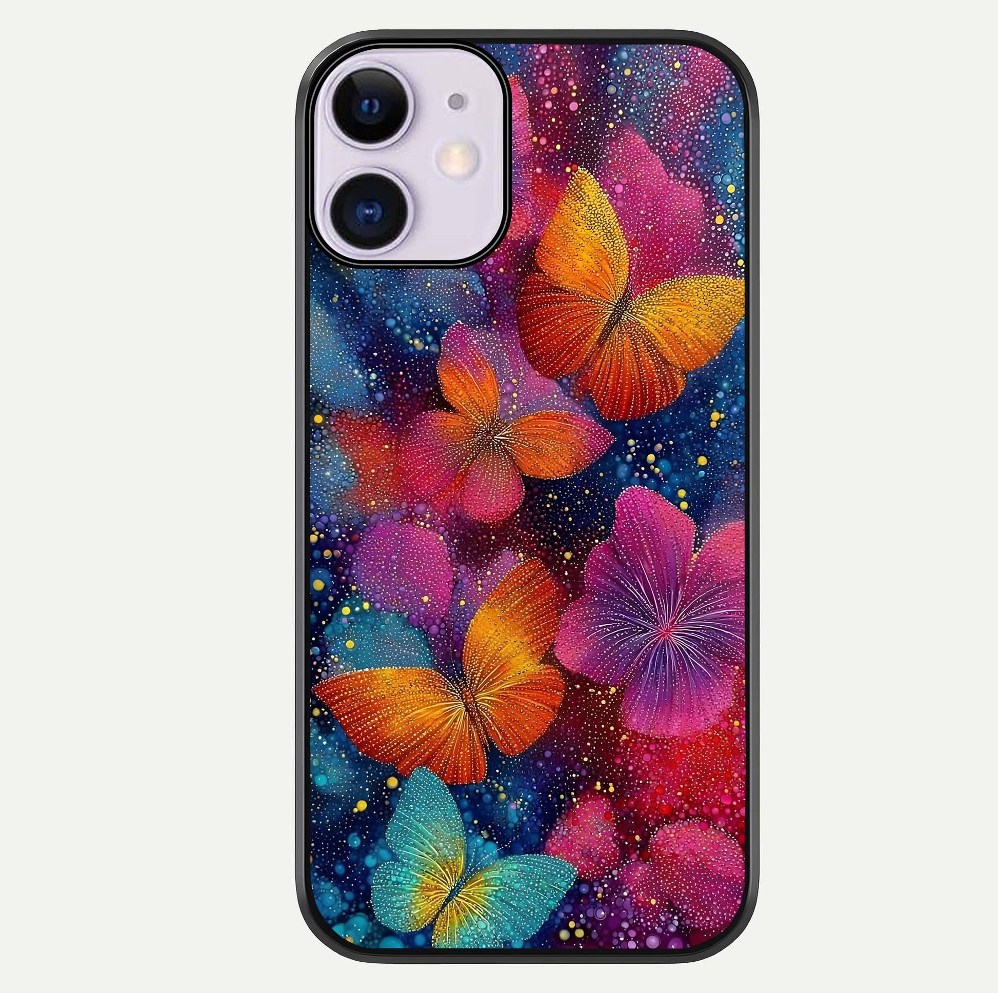 Butterfly Dream Mist Glass Case For iPhone 11 by Custom World
