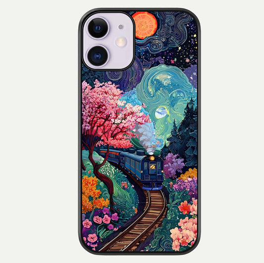 Celestial Train Journey Glass Case For iPhone 11 by Custom World