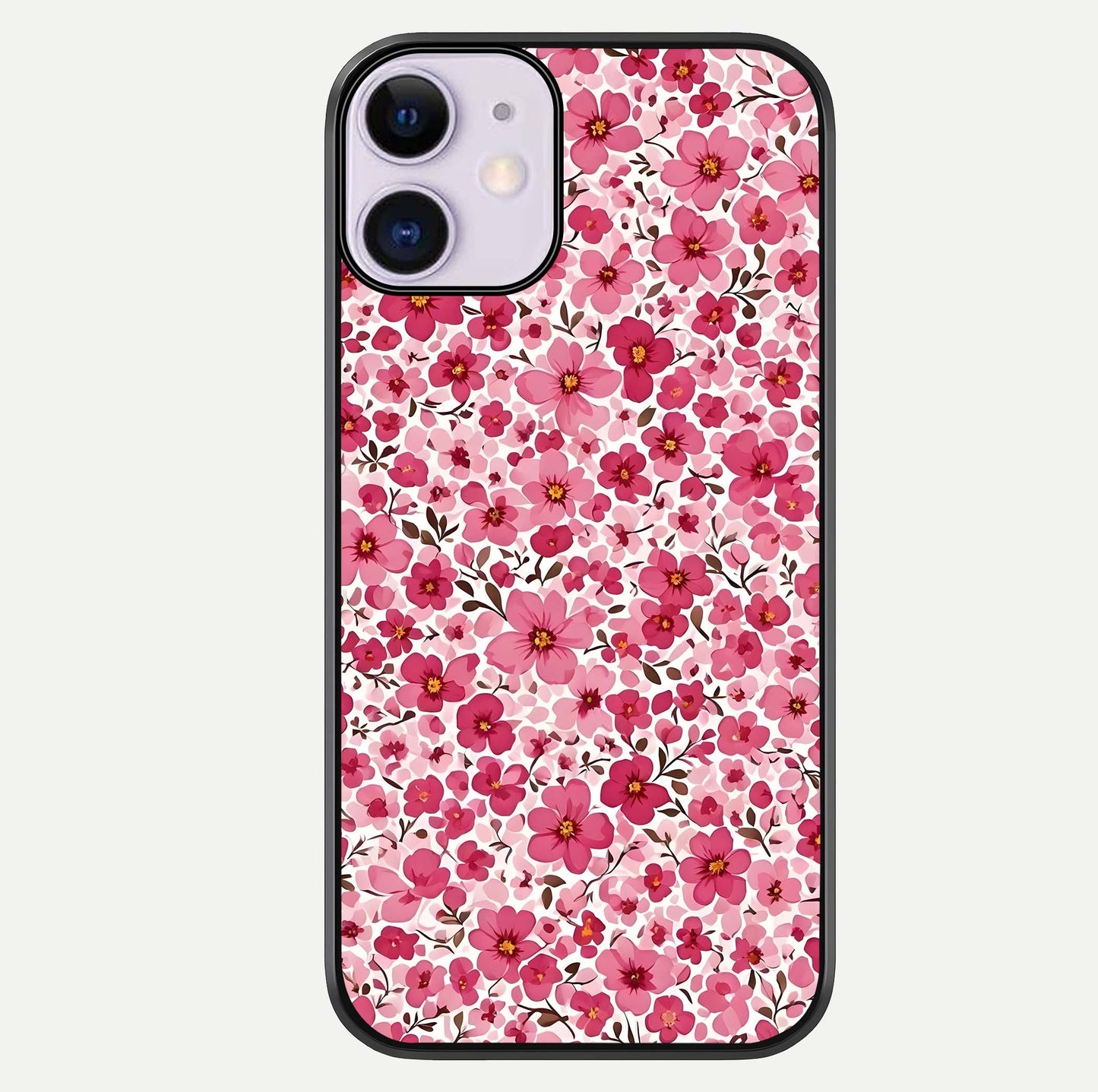 Cherry Blossom Charm Glass Case For iPhone 11 by Custom World