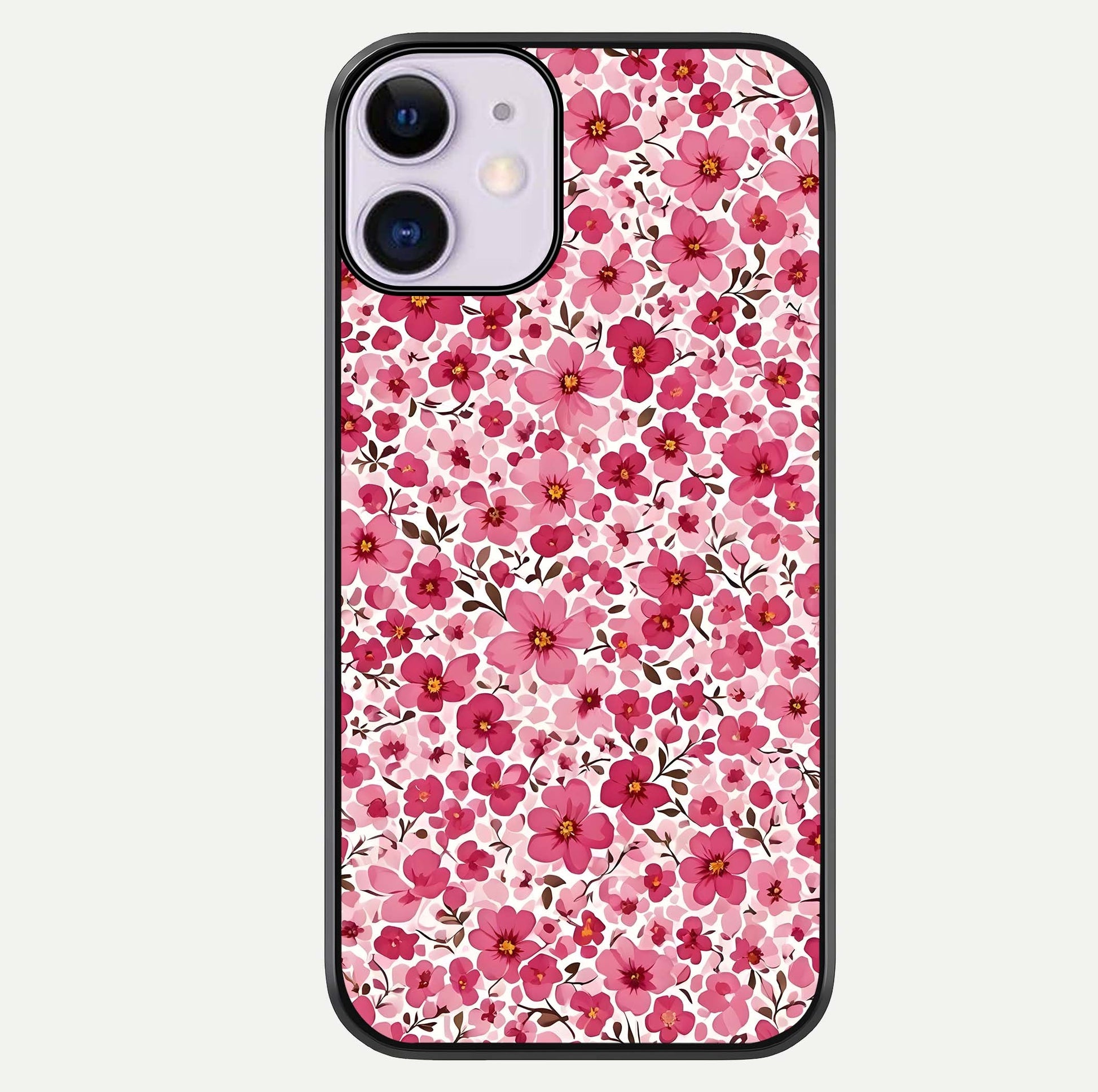 Cherry Blossom Charm Glass Case For iPhone 11 by Custom World