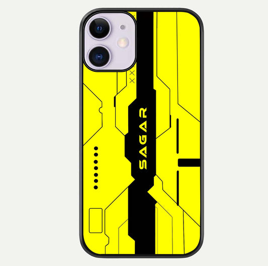 Circuit CYBERPUNK Custom Name Glass Case For iPhone 11 by Custom World