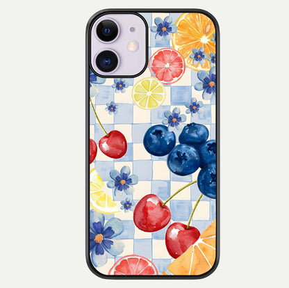Citrus Bloom Joy Glass Case For iPhone 11 by Custom World