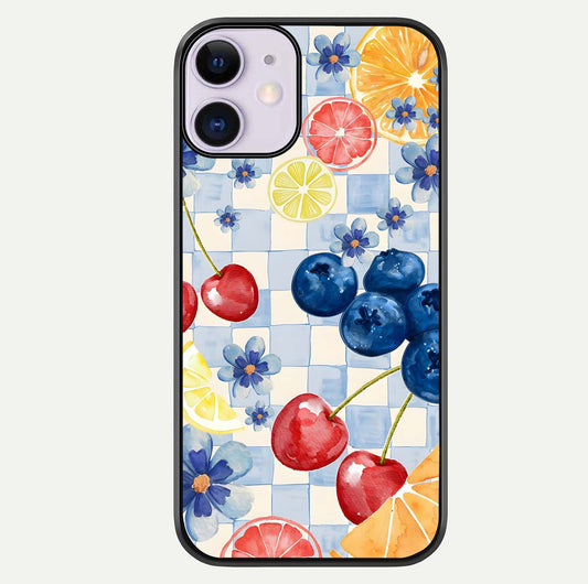 Citrus Bloom Joy Glass Case For iPhone 11 by Custom World