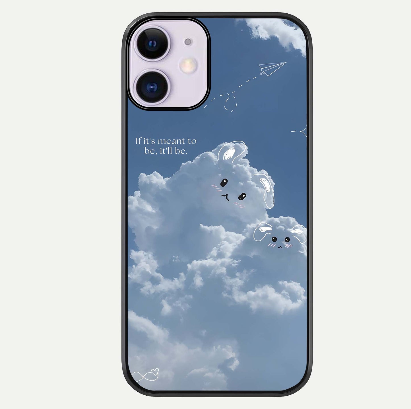 Cloud Bunny Dreams Glass Case For iPhone 11 by Custom World