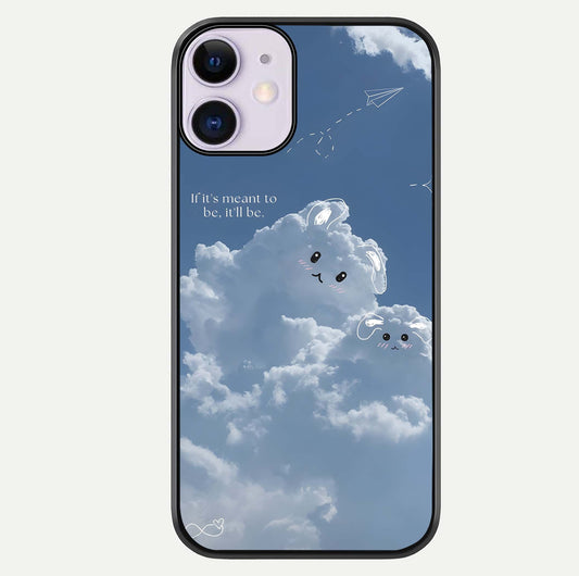 Cloud Bunny Dreams Glass Case For iPhone 11 by Custom World