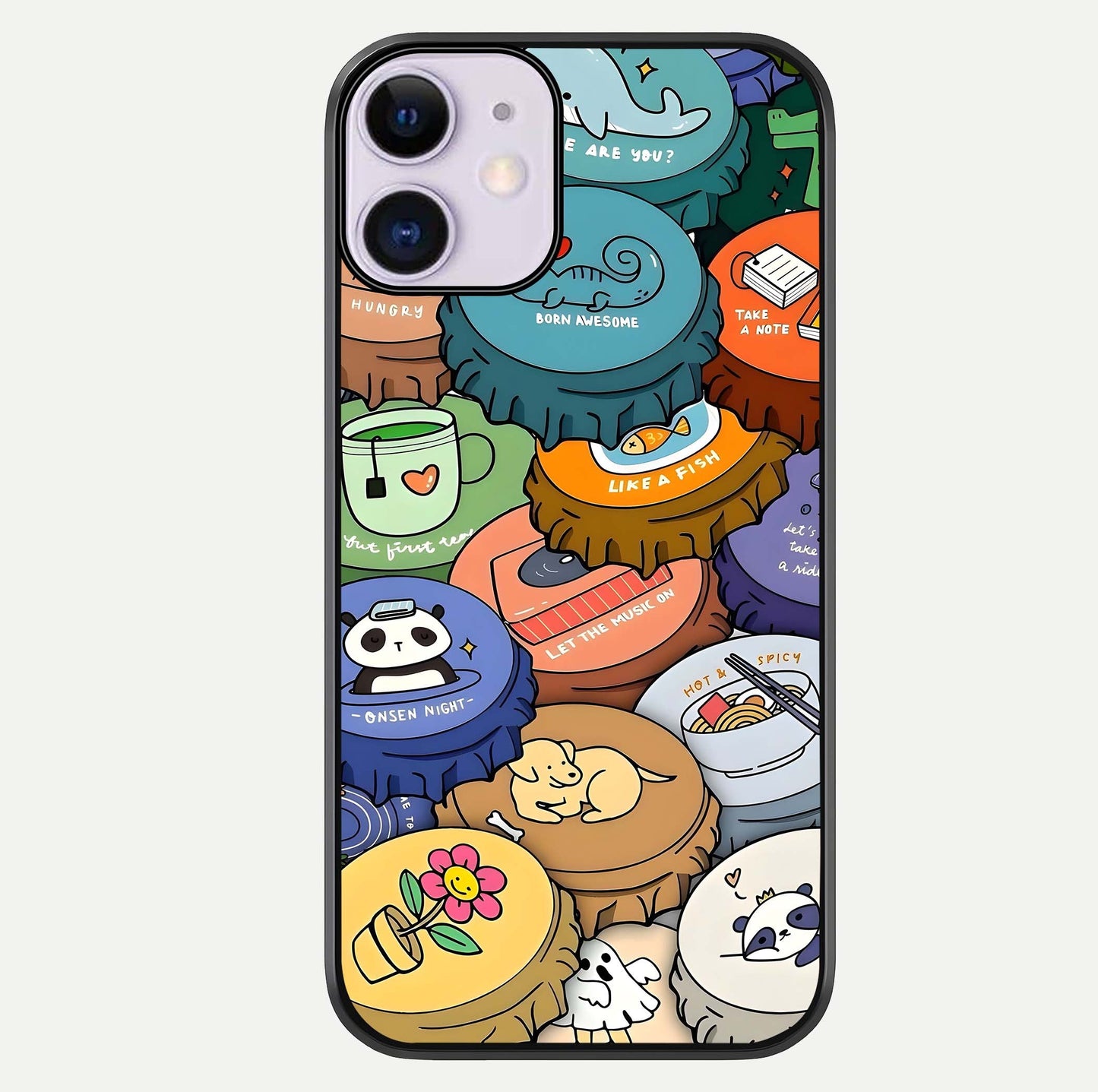 Coins Patterns Glass Case For iPhone 11 by Custom World