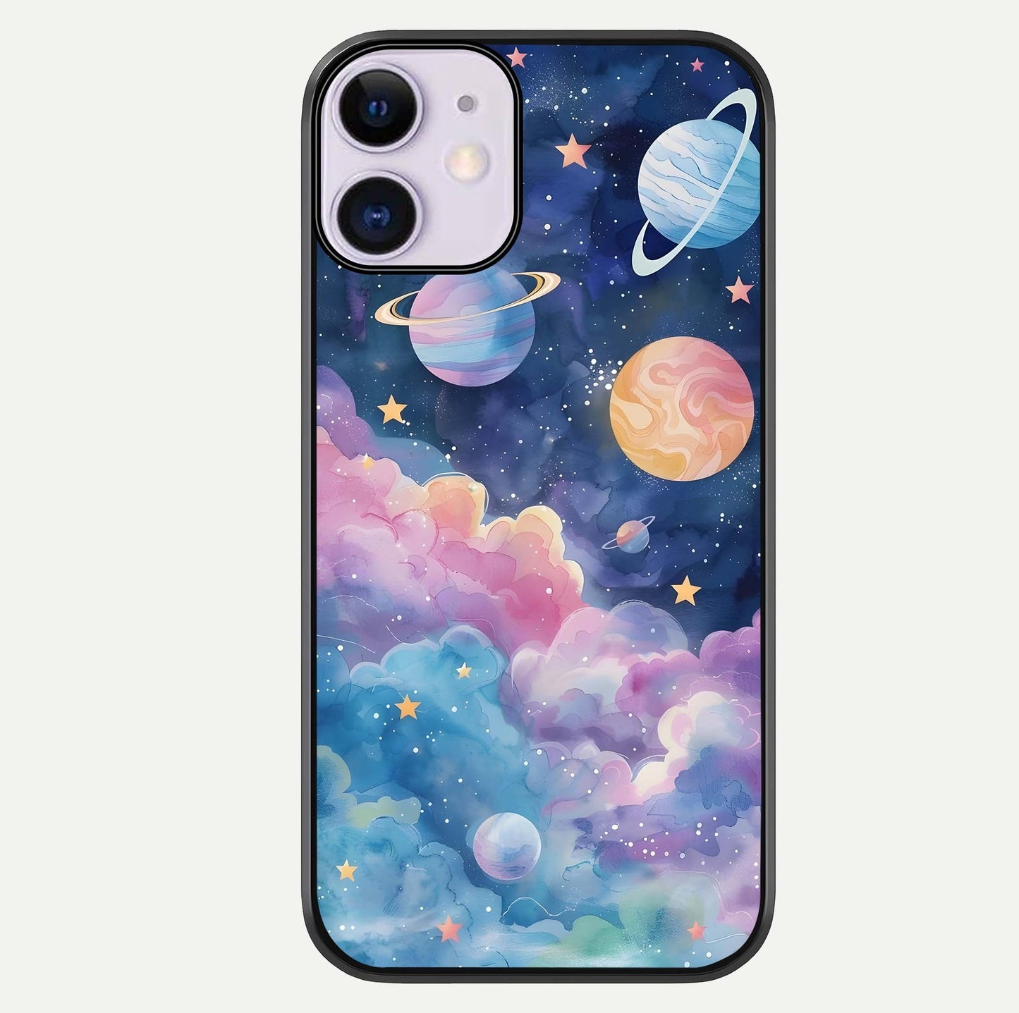 Cosmic Planet Dreams Glass Case For iPhone 11 by Custom World