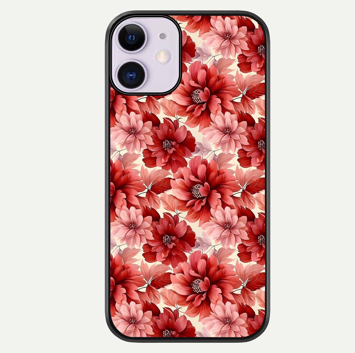 Crimson Love Petals Glass Case For iPhone 11 by Custom World