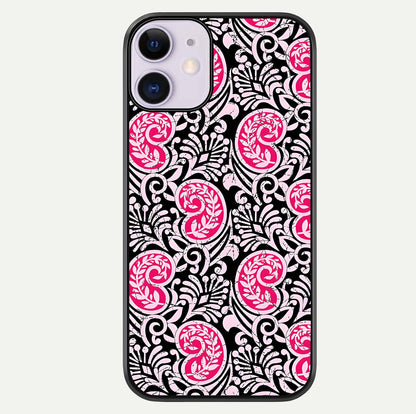 Crimson Paisley Charm Glass Case For iPhone 11 by Custom World