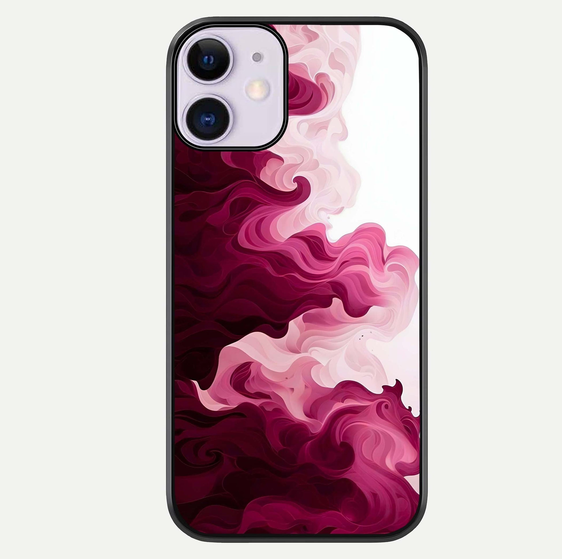 Crimson Wave Flow Glass Case For iPhone 11 by Custom World