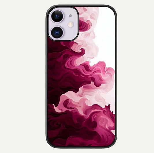 Crimson Wave Flow Glass Case For iPhone 11 by Custom World