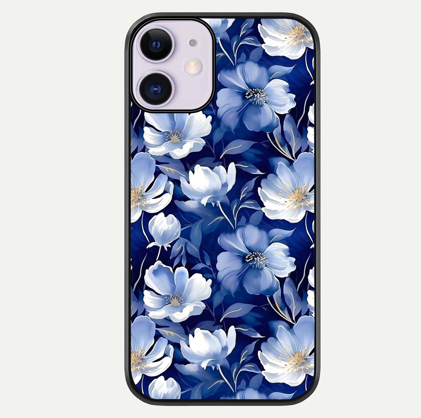 Cute Floral Patterns Glass Case For iPhone 11 by Custom World