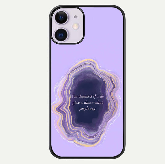 Damned People Quote Glass Case For iPhone 11 by Custom World