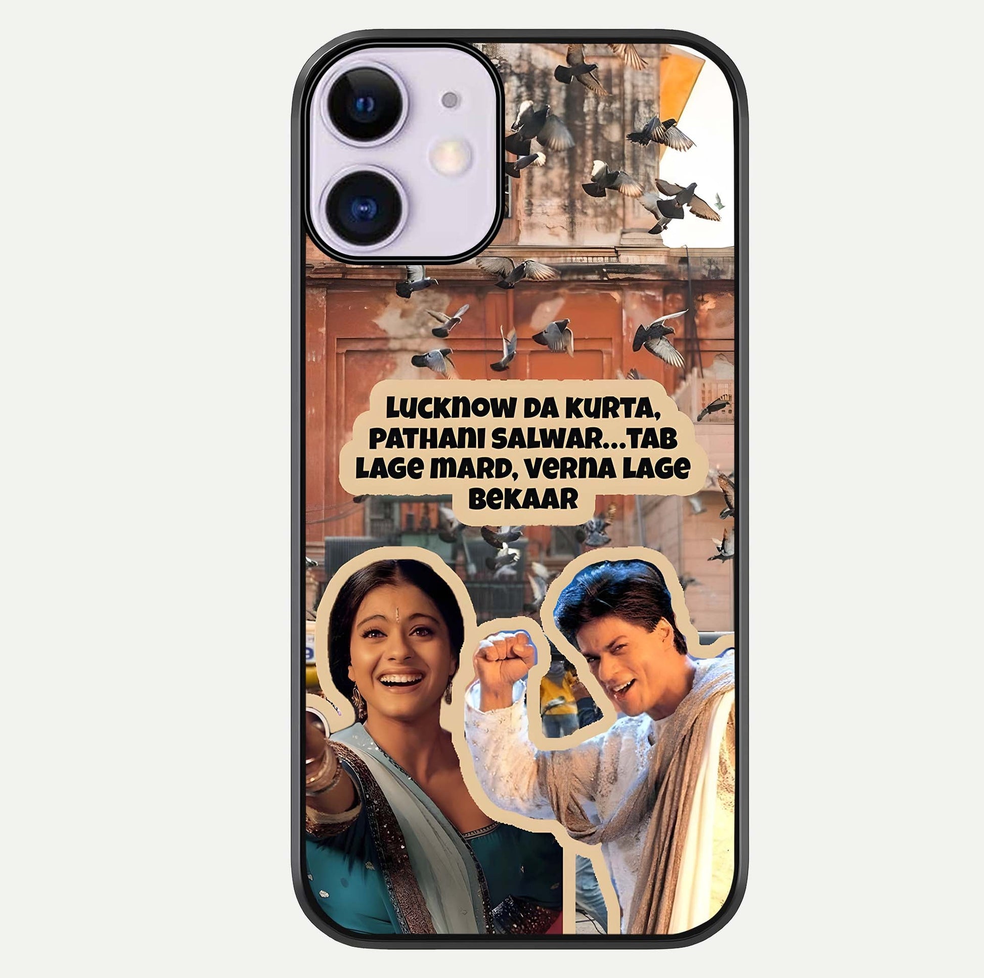 Desi Retro Vibes Glass Case For iPhone 11 by Custom World