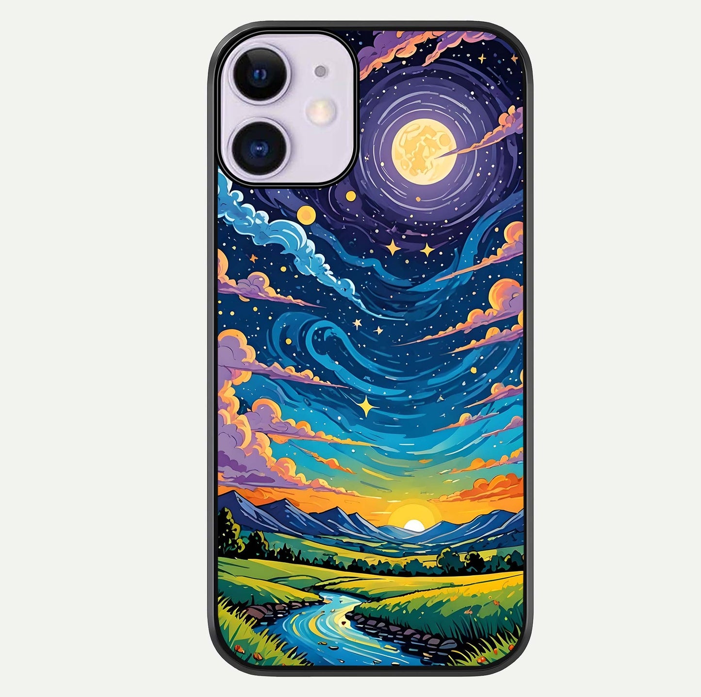 Dreamy Night Landscape Glass Case For iPhone 11 by Custom World