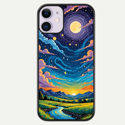 Dreamy Night Landscape Glass Case For iPhone 11 by Custom World