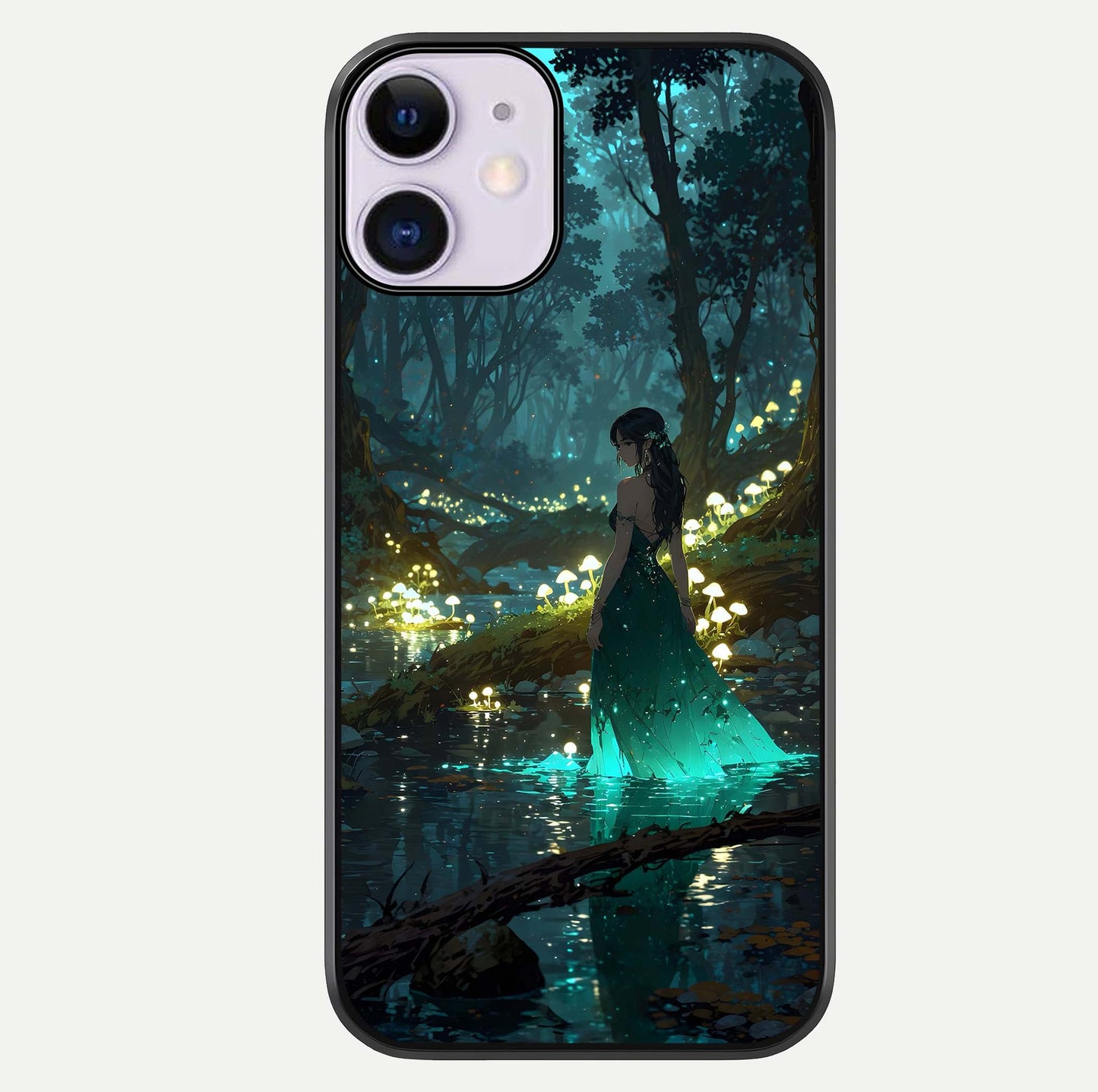 Enchanted Forest Glow Glass Case For iPhone 11 by Custom World