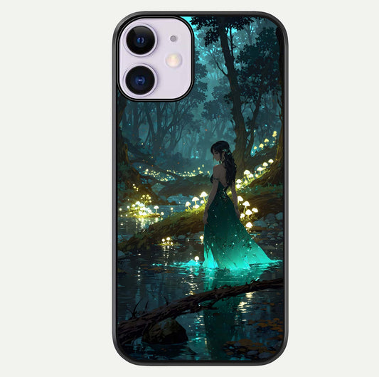 Enchanted Forest Glow Glass Case For iPhone 11 by Custom World
