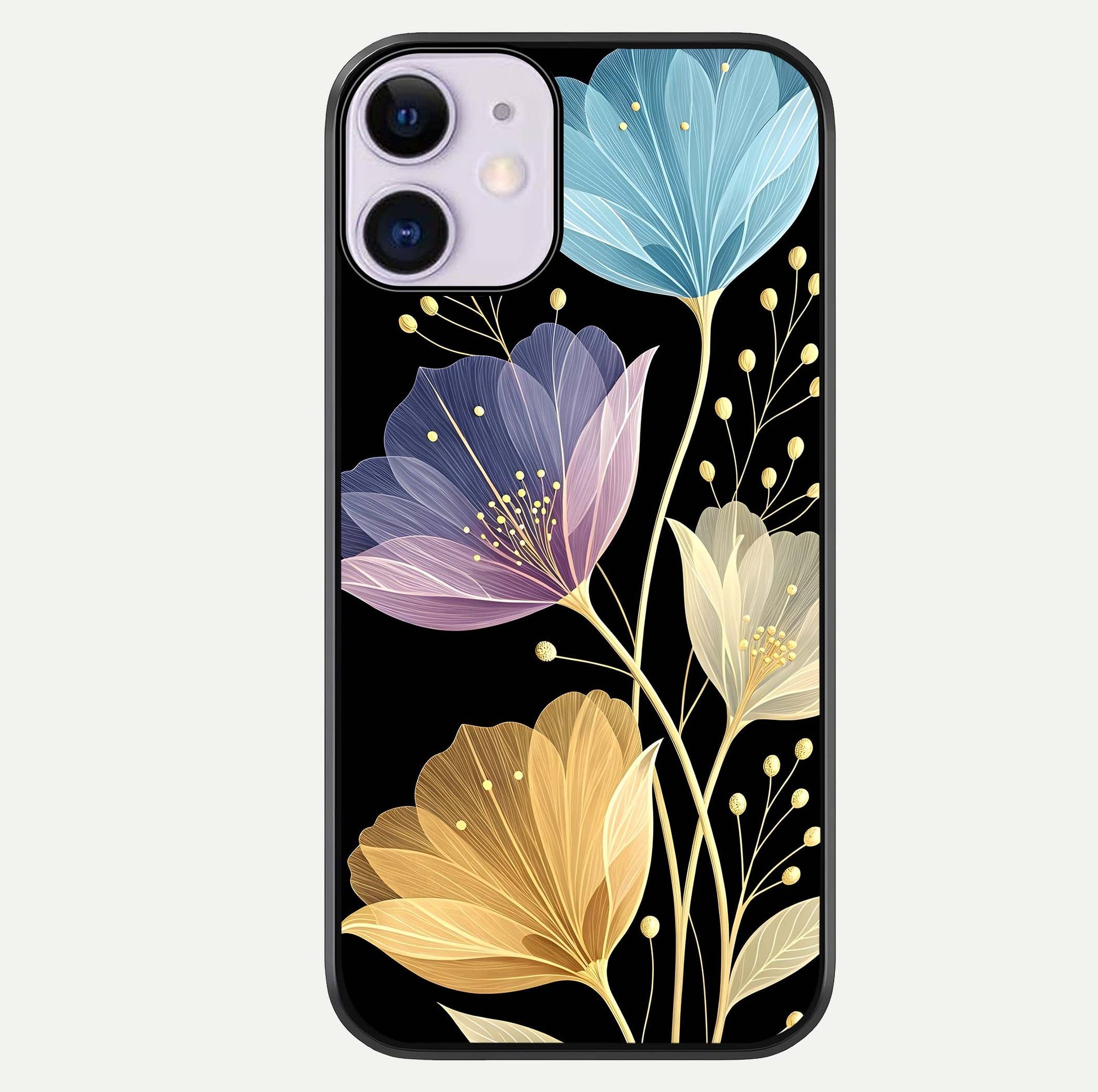 Flower Bloom Glow Glass Case For iPhone 11 by Custom World