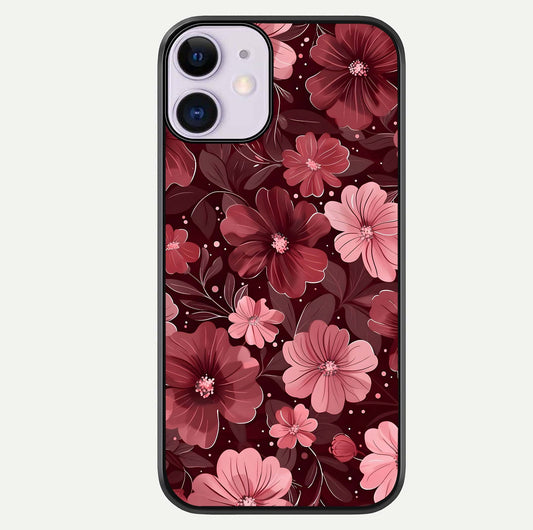 Flower Blush Bloom Glass Case For iPhone 11 by Custom World