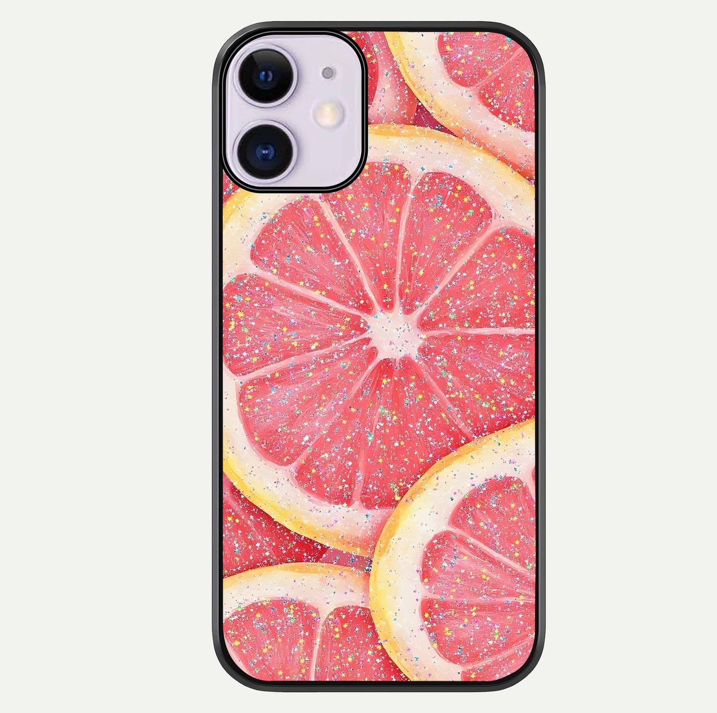 Glitter Grapefruit Glass Case For iPhone 11 by Custom World