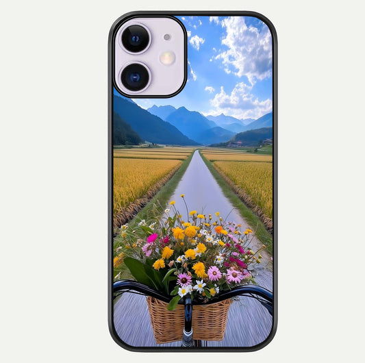 Golden Field Journey Glass Case For iPhone 11 by Custom World