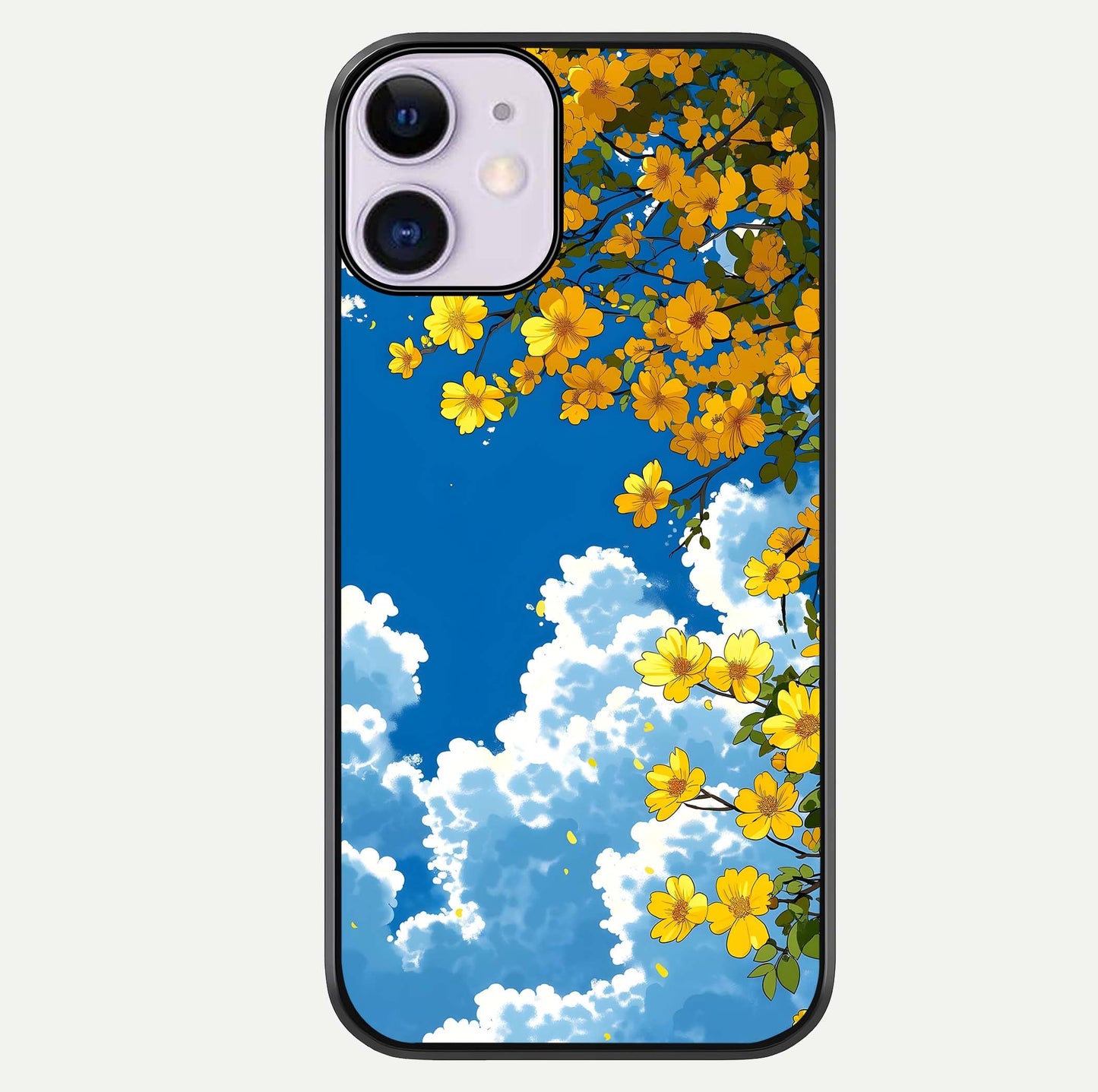 Golden Petal Sky Glass Case For iPhone 11 by Custom World