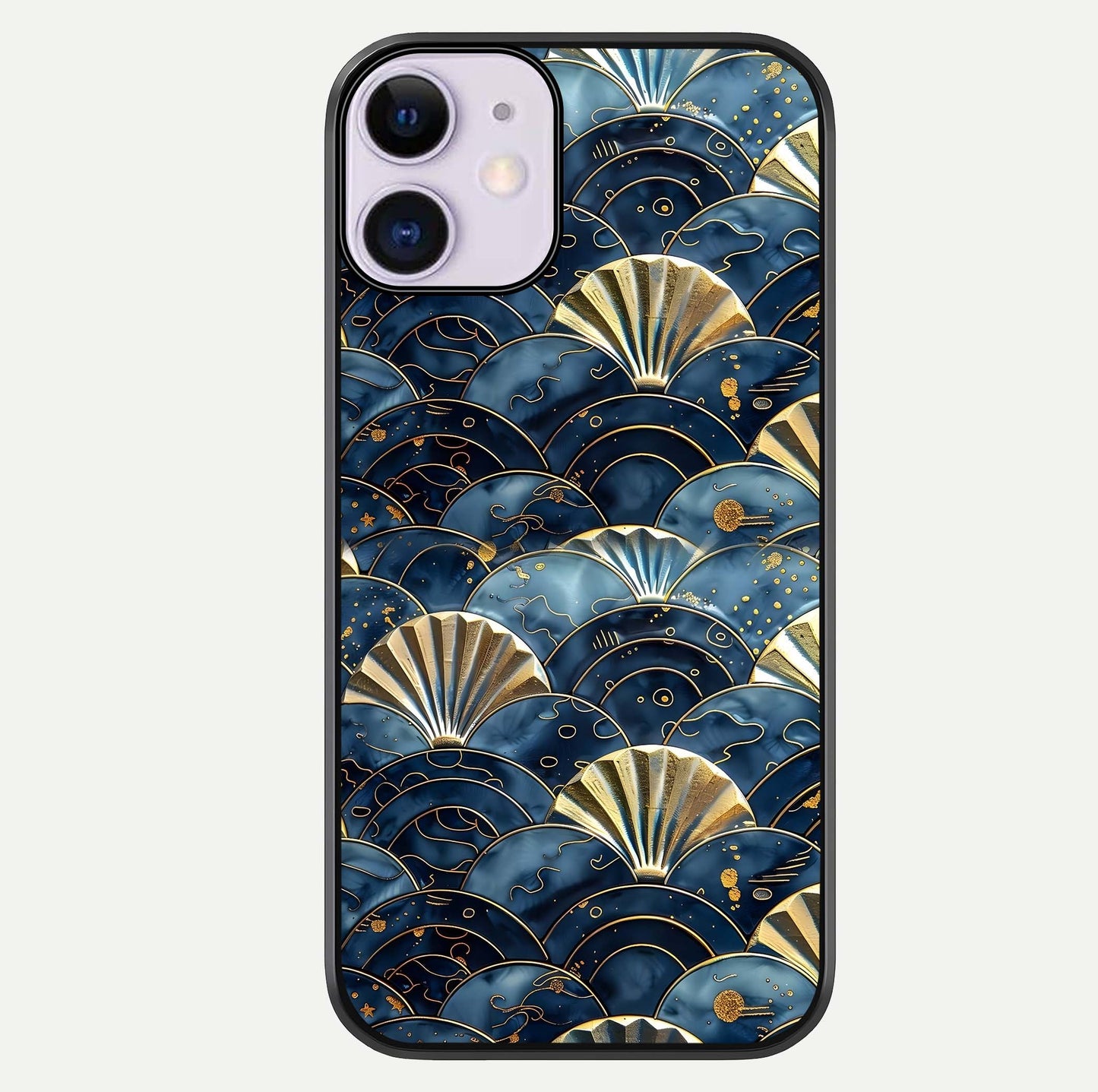 Golden Wave Luxe Glass Case For iPhone 11 by Custom World