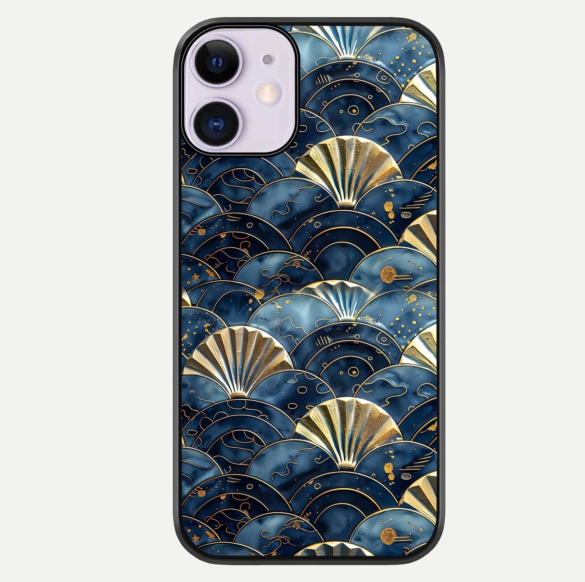 Golden Wave Luxe Glass Case For iPhone 11 by Custom World