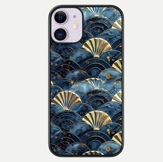 Golden Wave Luxe Glass Case For iPhone 11 by Custom World